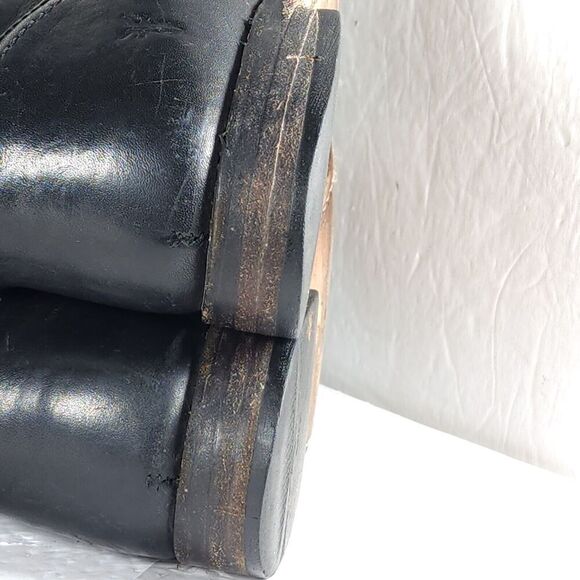 Frye Women's Veronica Slouch US 8,5B Black Leather PullOn Tall Riding Boots - Picture 14 of 16